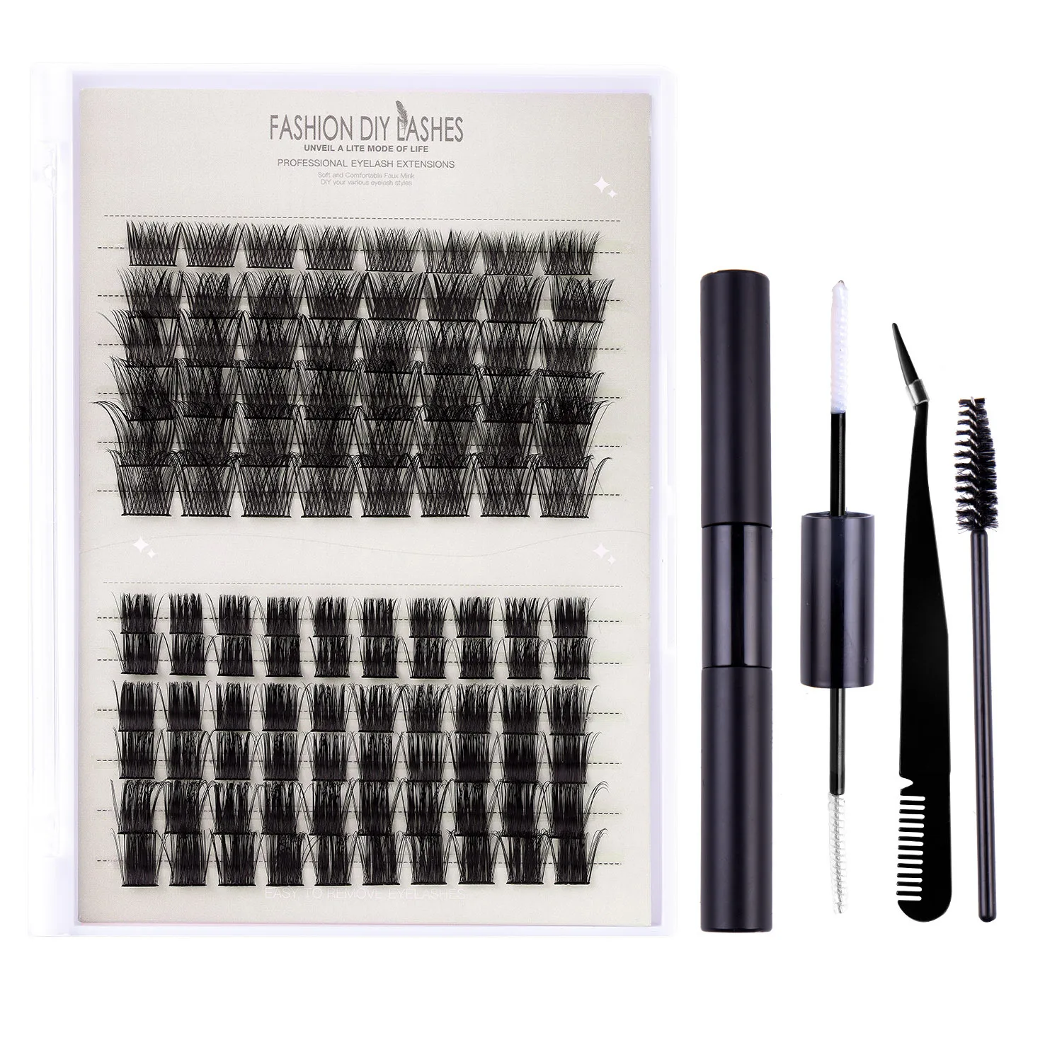 

Набор густых накладных ресниц, натуральные густые завивающие ресницы, индивидуальные, русский стиль