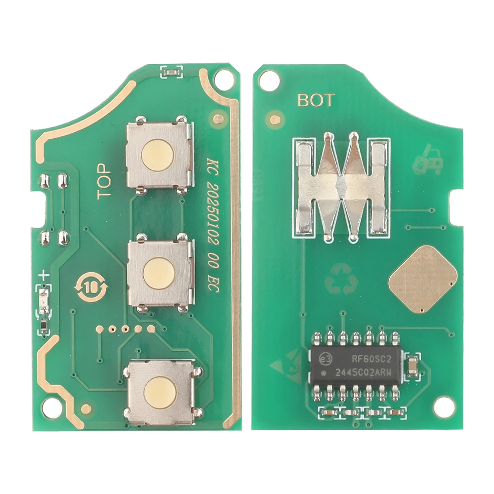Jingyuqin 1K0 959 753 N สําหรับ VW Golf Jetta Golf Passat ด้วงรถ Flip Remote Key Circuit Board 6QE 959 753 434Mhz fob 3 ปุ่ม 2