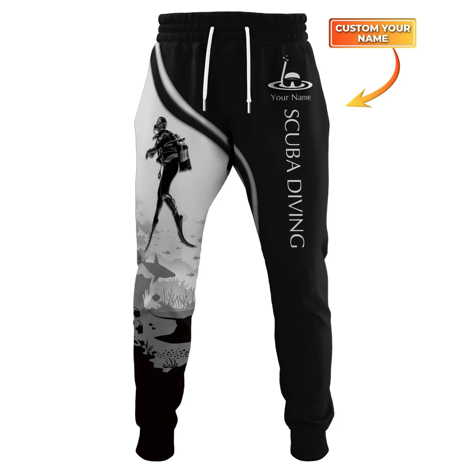 Tauchen Benutzerdefinierte Name 3D All Over Gedruckt männer Jogger Hosen Herbst Mode Unisex Casual Scuba Diver Jogginghose MP11 – Detail 8