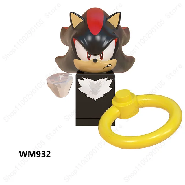 Mini Action Figure Building Block Sonic Teirusu Silver Nakkurusu Shadow Eggman Blaze Storm Knuckles KF6123 LG1001 WM6086 Bricks 932