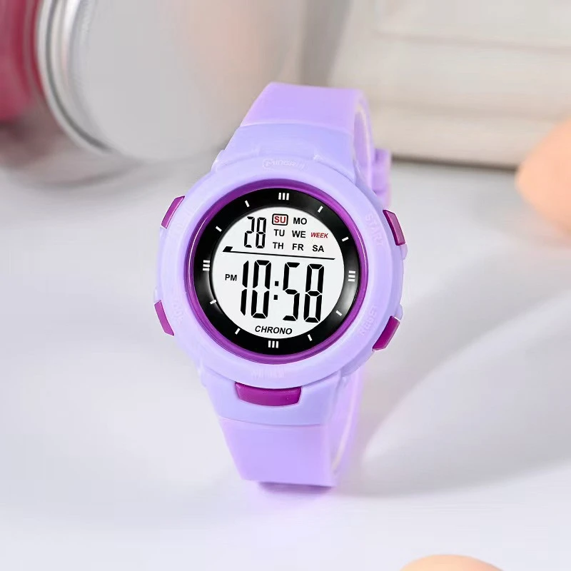 ohsen kids sport watches 50m waterproof purple silicone electronic wristwatch digital children watch for boys girls gift OHSEN Kids Sport Watches 50M Waterproof Purple Silicone Electronic Wristwatch Digital Children Watch For Boys Girls Gift 1
