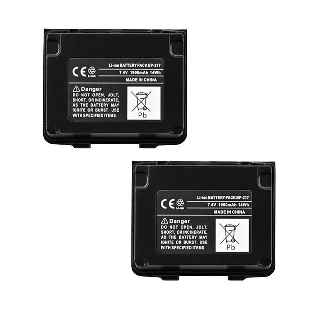 BP-217 Walkie Talkie Replacement Battery 1900mAh BP-217Li for ICOM IC-80AD IC-91A IC-E80D IC-E90 IC-E91 IC-T90A Two Way Radios 6