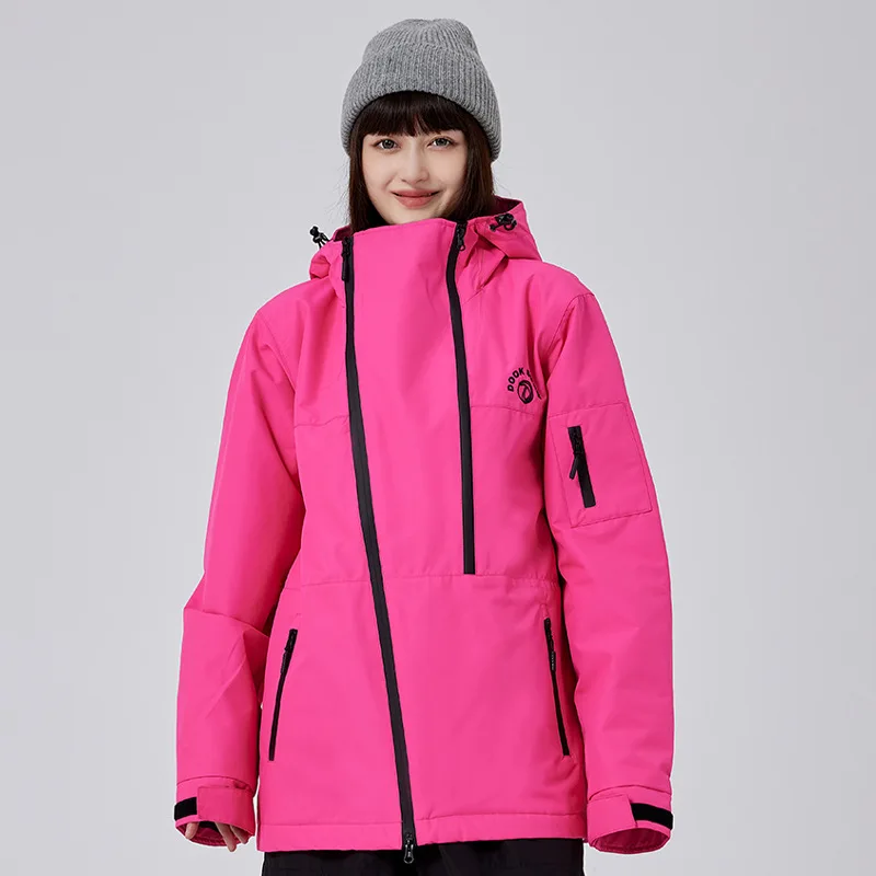MUTUSNOW Winter Men And Women's Solid Ski Jackets Waterproof Breathable Warm Snowboard Skiing Coat Outdoor Sports Snow Equipment