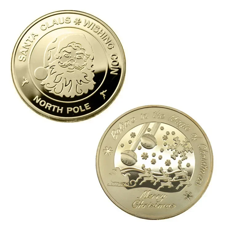 Festive Holiday Souvenir Coin Collection - Metal Craft Keepsakes