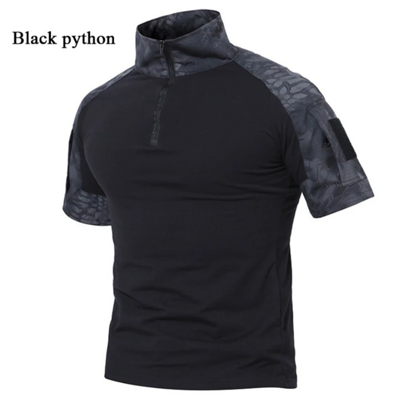 Tactical T-Shirts Men Sport Outdoor Tee Quick Dry Short Sleeve Shirt Hiking Hunting Combat Men Clothing Breathable