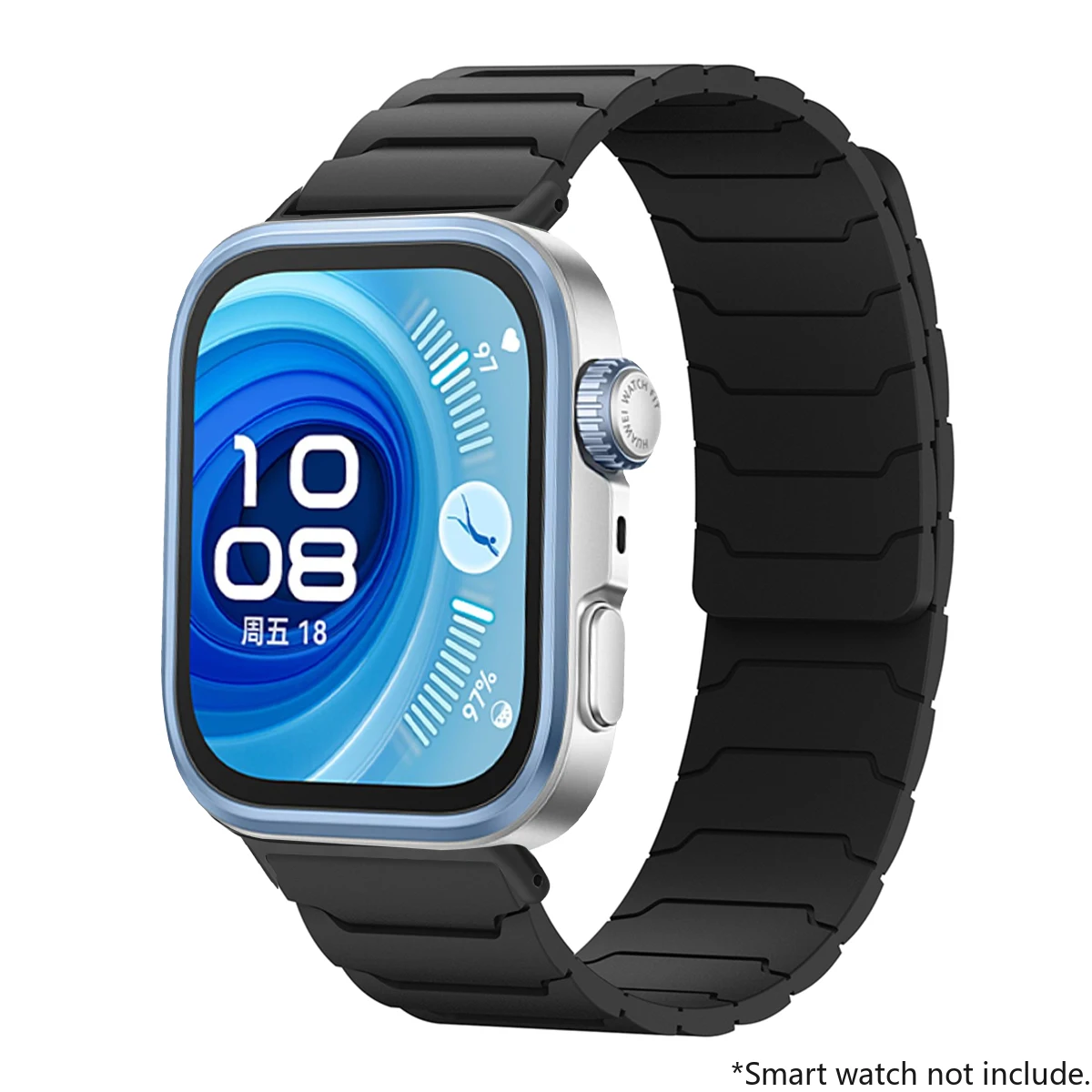 Magnetic Loop Silicone Sport Band Replacement Watch Strap