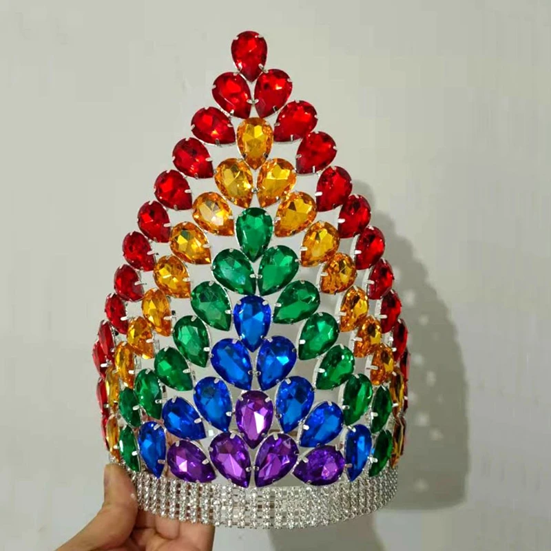 

Gorgeous Crystal Pageant Tiaras And Crowns Large Tall Queen Crown For Women