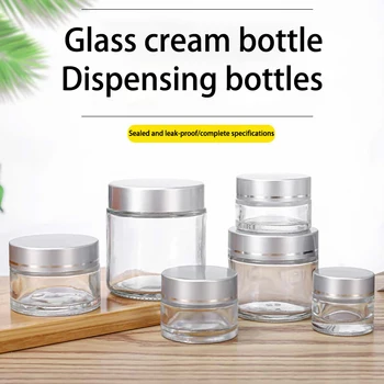 1PCS10/20/30ml Glass Jar Skin Care Eye Cream Jars Lotion Pot Refillable Bottle Makeup Eye Shadow Storage Cosmetic Container - Thumbnail 2