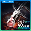 Vention Cat8 Ethernet Cable 40Gbps 2000MHz SFTP Gaming Patch Cable for PC Router Modem Printer TV Set Top Box Internet Lan Cable