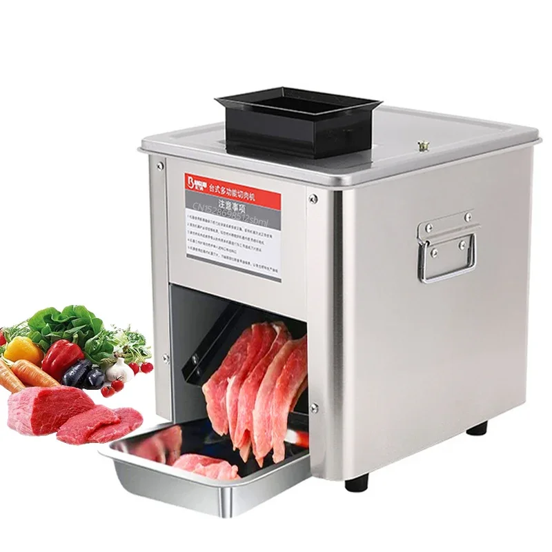 

220V Electric Slicer Meat Slicing Machine Commercial Meat Cutter Machine Stainless Steel Vegetable Slicer