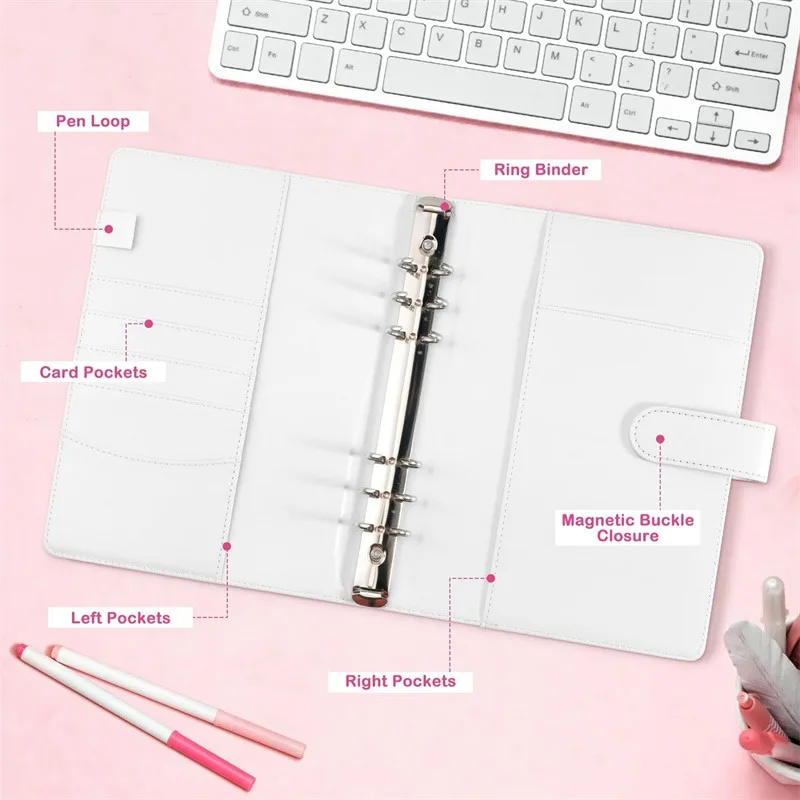 25 Stück Seiten (4 Gitter) Fotokarte A5-Binder Kpop Fotoalben Idolkarten Loseblatt Sammelbuchbinder Binder Fotokartenhalter – Detail 24