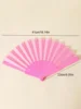 1PC Multi-color fashion simple solid color folding fan, perfect gift for friends, family and classmates 5
