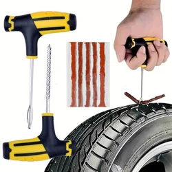 Universal Tire Repair Kit with Puncture Plug and Rubber Strips (7PCs)