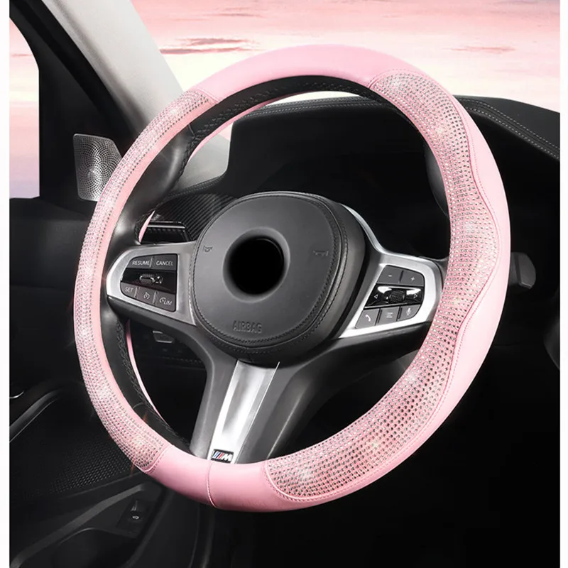 Sparkling Diamond Steering Wheel Cover 2