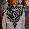 Men's Black STONE Embroidered Tuxedo Suits Italian Designer Single Breasted Prom Blazers Customized 3 Pieces Set Groom Suits Man 4