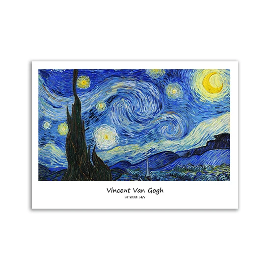 Van Gogh Masterpiece Canvas Art Prints for Elegant Living Room Decor