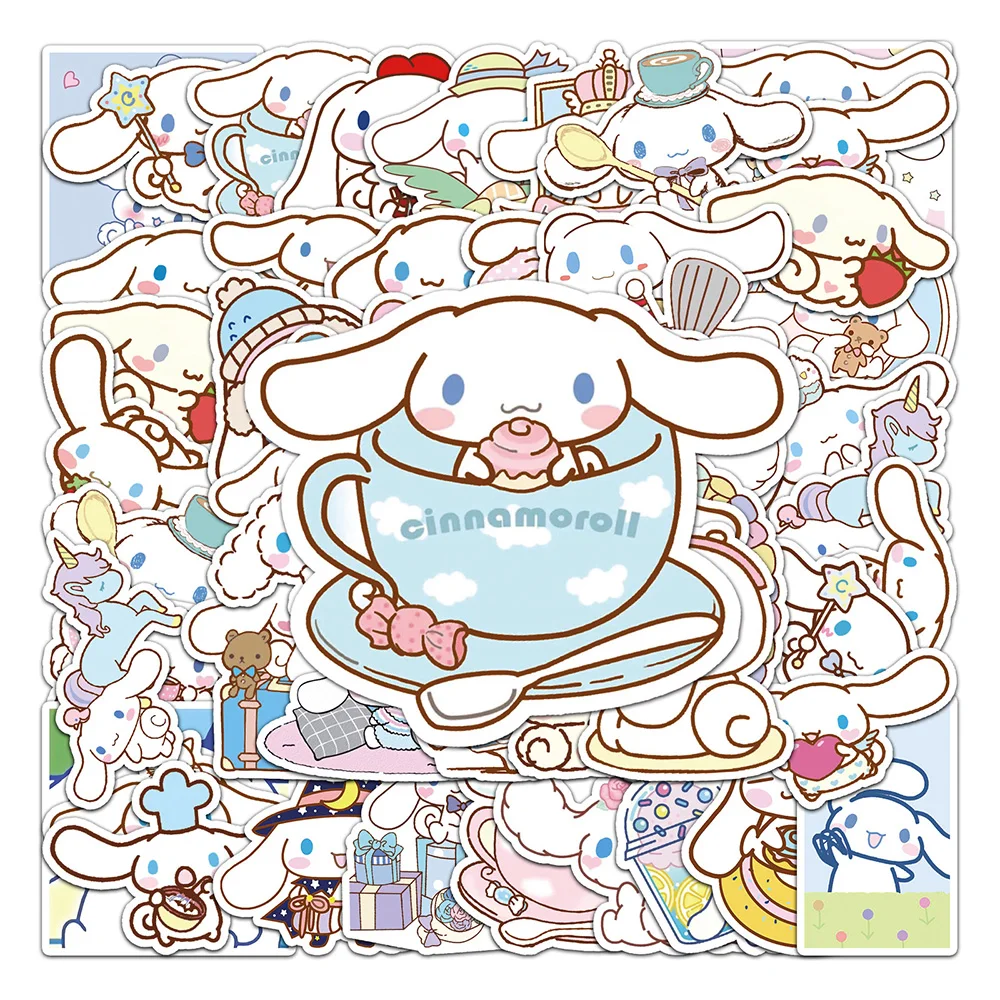 10/30/50PCS 재미 있은 Cinnamoroll 스티커 만화 귀여운 어린이 장난감 데칼 PVC DIY 수하물 고정 벽 자동차 여행 스티커 도매