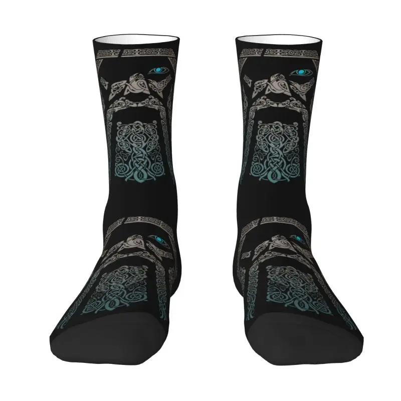 

Fun Printed Odin Vikings Valhalla Socks for Men Women Stretch Summer Autumn Winter Norse Mythology God Crew Socks