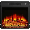 36-Inch Living Room or Bedroom Electric Fireplace, Plug-in Heater, Realistic Wood and Flame Effects, Remote Control, Timer 6