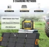 Solar Generator 300W Portable Power Station with 100W Foldable Solar Panel 294Wh Lithium Battery 120V/300W AC Outlet 3