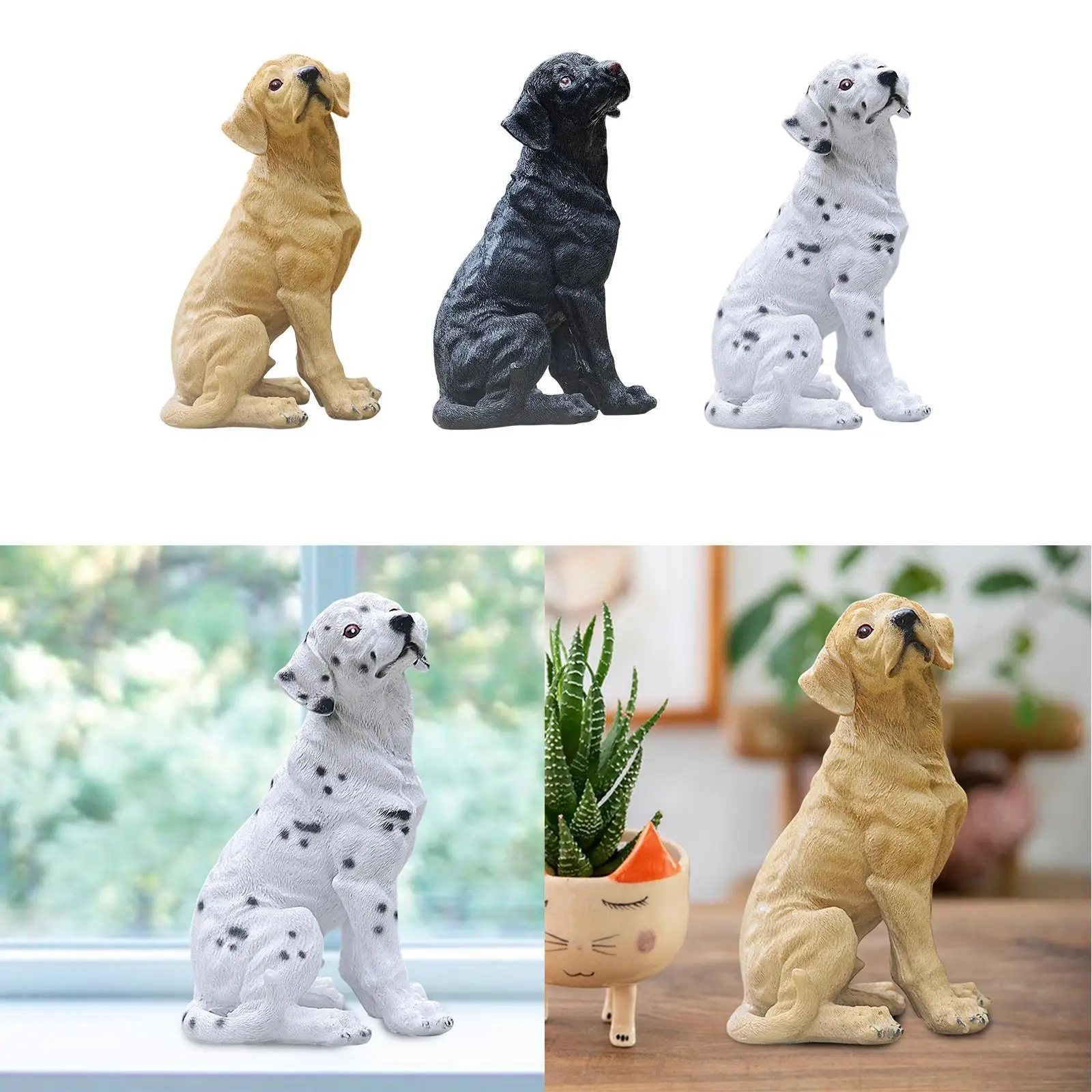 Dog Statue Animal Sculpture Resin Cute Creative Lawn Ornament Decorative Dog Statue Animal Sculpture Resin Cute Creative Lawn Ornament Decorative