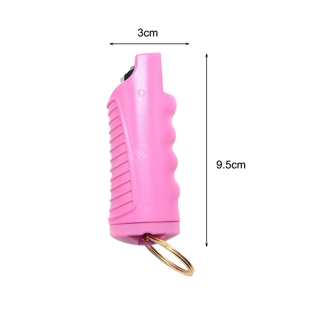 Multipurpose Pepper Spray Keychain Mini Portable Women Pepper Keychain Decoration with Finger Grip Protection Self Defense Spray