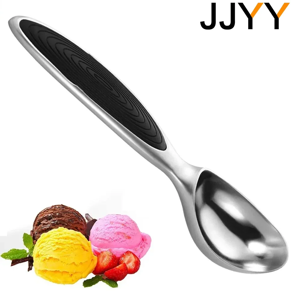 JJYY Thickened convenient and practical zinc alloy ice cream scoop with non-slip handle, digging ball spoon kitchen gadgets