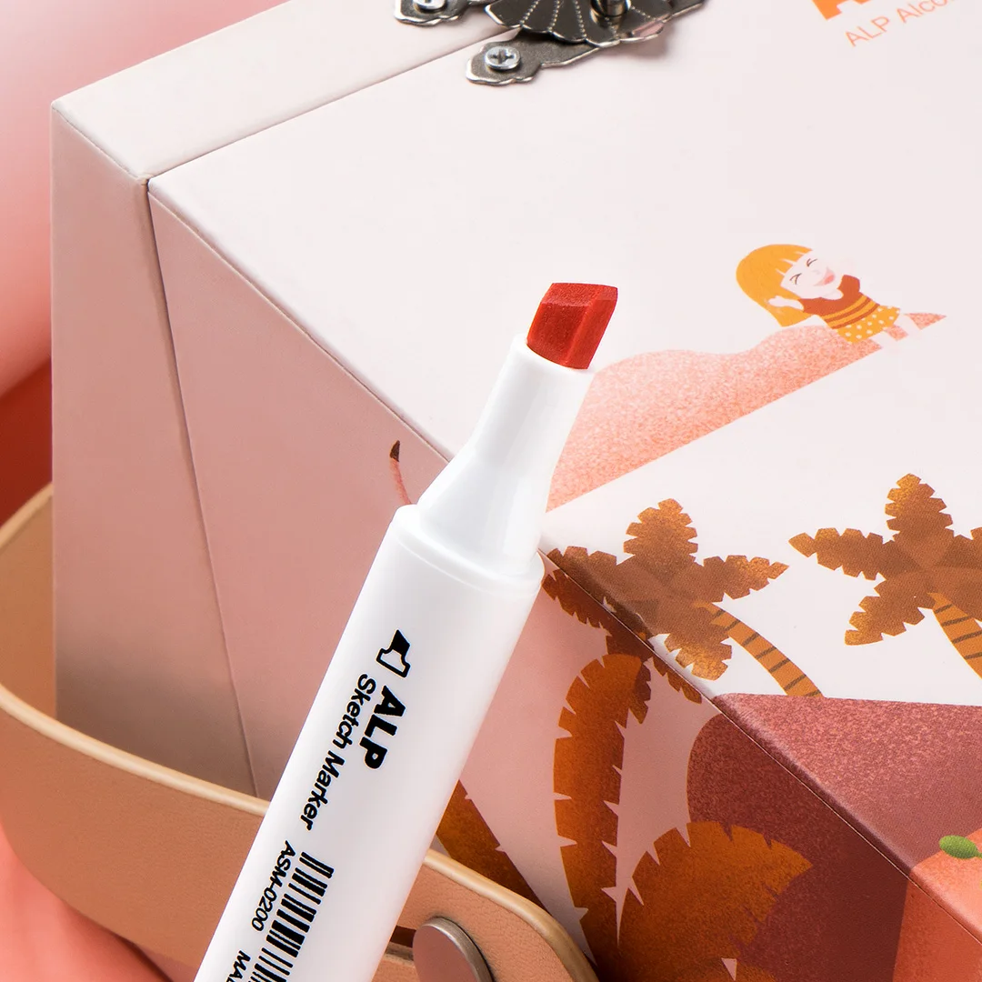 Arrtx ALP 36 Farben Hautfarben-Alkoholmarker mit Doppelspitze (fein & breit) für Anime, Comics und Porträts – Detail 2