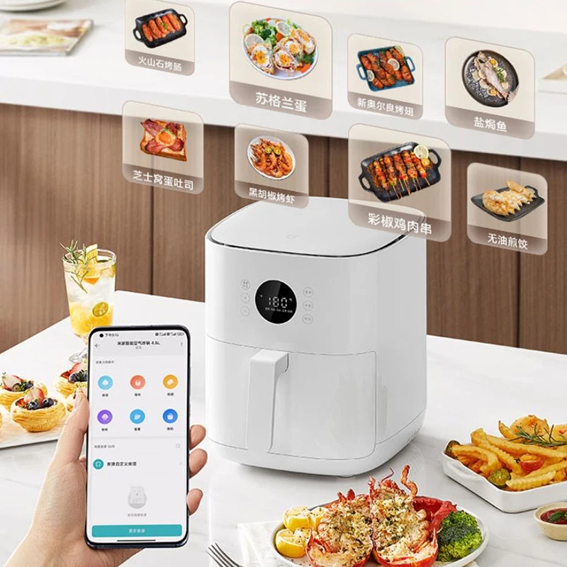 XIAOMI MIJIA Air Fryer 4.5L Multifunctional Household Low Oil And Light Fat Fryer Intelligent NTC Precise Temperature Control