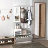 Combination Model Gate Cabinet with Shoe cabinet+Hang shelf+ Mirror 1