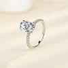 MINTYBOX S925 Sterling Sliver Oval Cut 3.5CT Moissanite Diamond Ring for Women Passed Tester Engagement Rings Travel Jewelry 4