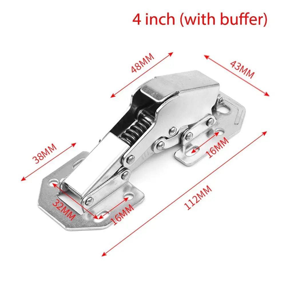 90 Degree Soft Close Spring Hinges No Pre-drilled Noiseless Concealed Cabinet Hinge Furniture Hinge