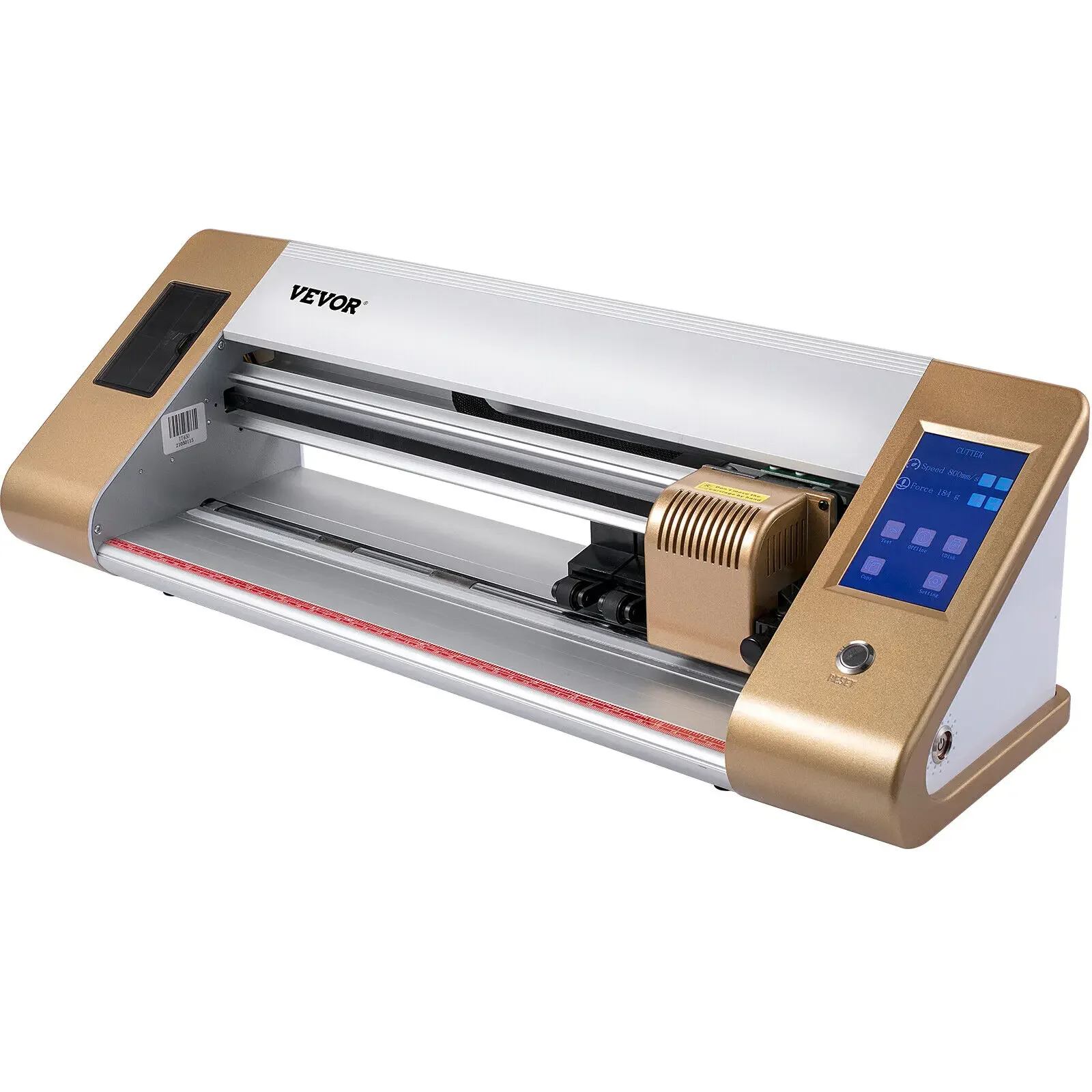 

VEVOR Vinyl Cutter Machine, 18 in / 450 mm Max Paper Feed Cutting Plotter, Automatic Camera Contour Cutting LCD Screen Printer