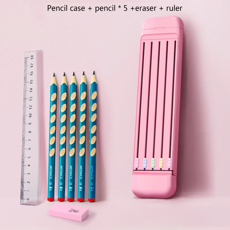 

Student Stationery Set with Pencils Eraser Ruler Pen for Case Lightweight Portab