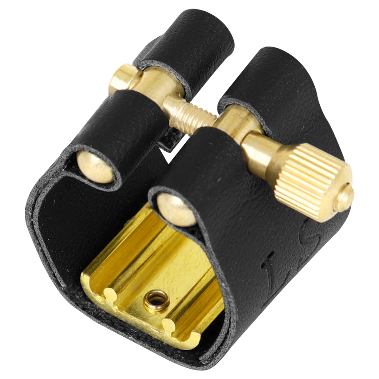 Sax Mouthpiece Ligature And Cap Clarinet Mouthpiece Leather Fastener Clip For Alto Soprano Tenor Saxophone Parts