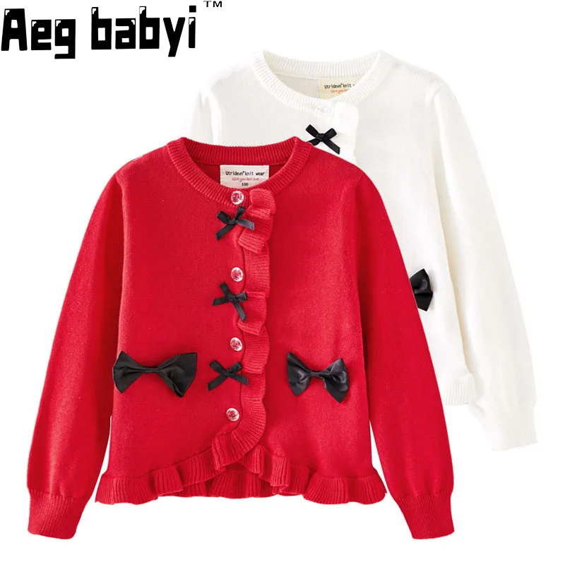 

Baby Girl Knitted Clothes Cardigan Sweaters Spring Autumn Infant Cute Bow Long Sleeve Knit Tops Coats Clothing Casual Outwear