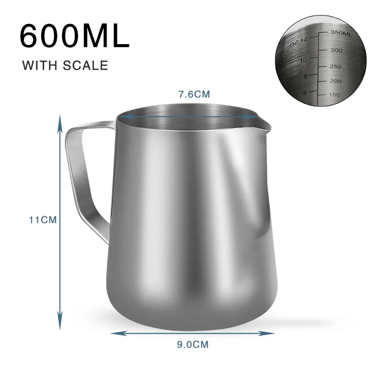 Coffee Milk Frothing Pitcher Stainless Steel Espresso Steaming Barista Latte thumbnail 1