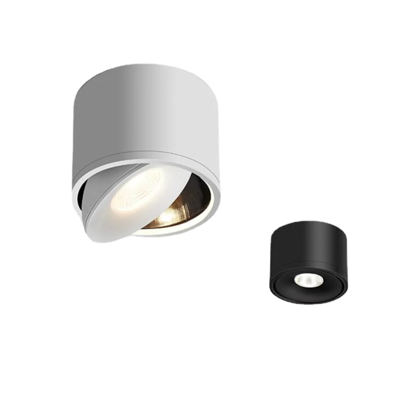 

Dimmable Surface Mounted LED Ceiling Light 7W 12W 15W 18W Black Ceil Downlight COB Lamp Rotatable Background Spot Light For Home