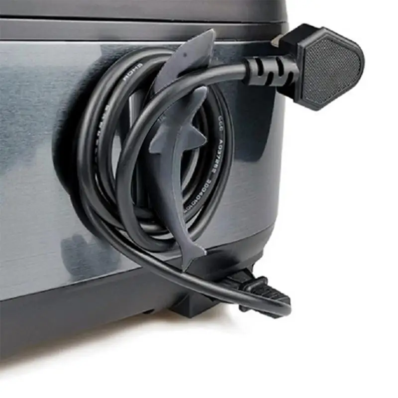 

Органайзер для хранения кабеля для передачи данных в виде акулы, Силиконовый прочный гибкий шнур-зажим для кухни