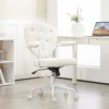 Homcom Cute Office Chair, Teddy Bear Fleece Vanity Chair, Cream White 2