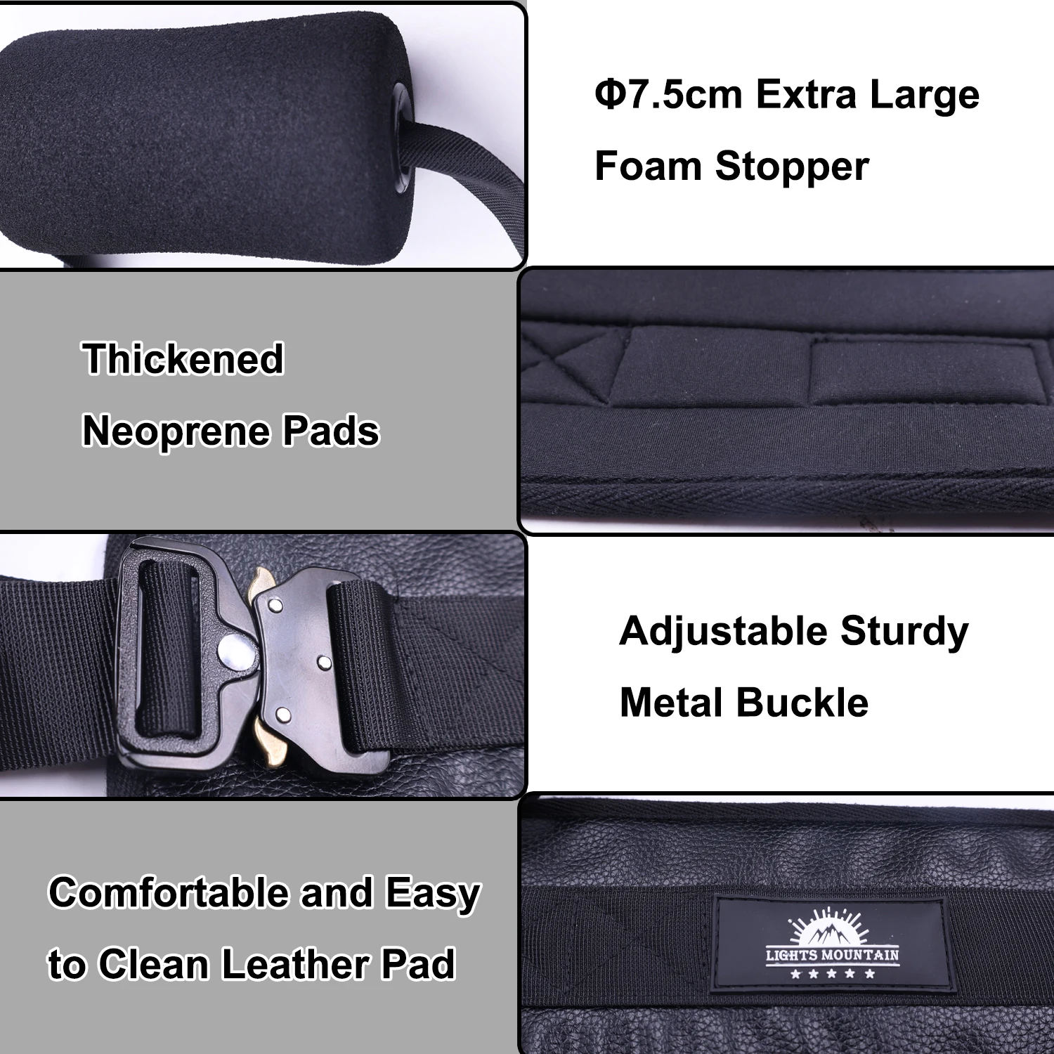 Nordic Hamstring Curl Strap – with Extra Large Foam Stopper Thick Neoprene Padding, Fits Various Doors, Enhances Leg Strength 3