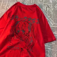Mode dessin animé femme T-Shirts mignon fille Figure imprimé Streetwear doux respirant été rue femme vêtements de sport 6