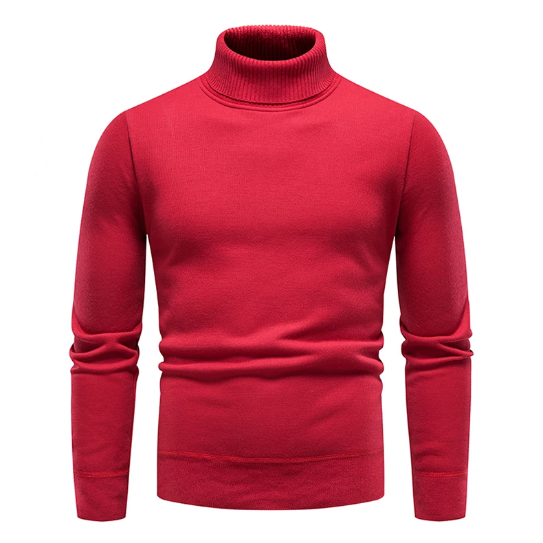 

Winter New Men's Fashion Solid Color Pullover Sweater Casual Versatile Male Warm Sweater Men