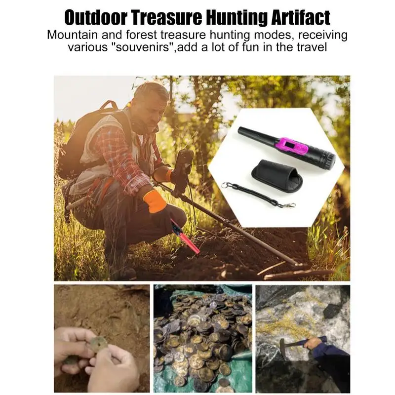 Metal Detector Water Proof Search Pin Pointer Pinpointing Finder Probe 360 degree Search High Accuracy Treasure