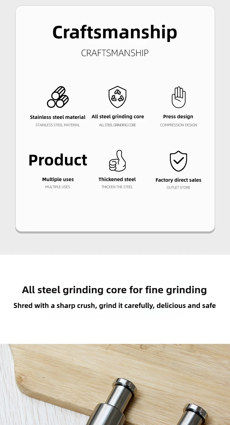 Description Picture 3 of itemStainless Steel Thumb Spice Grinder – Portable Handheld Herb Mill for Pepper, Salt & Seasonings – Easy One-Hand Operation