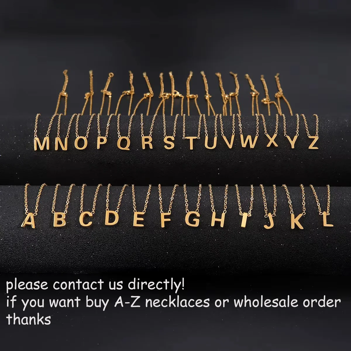 Reagan Minimalist Initial A-Z Letter Necklace 2