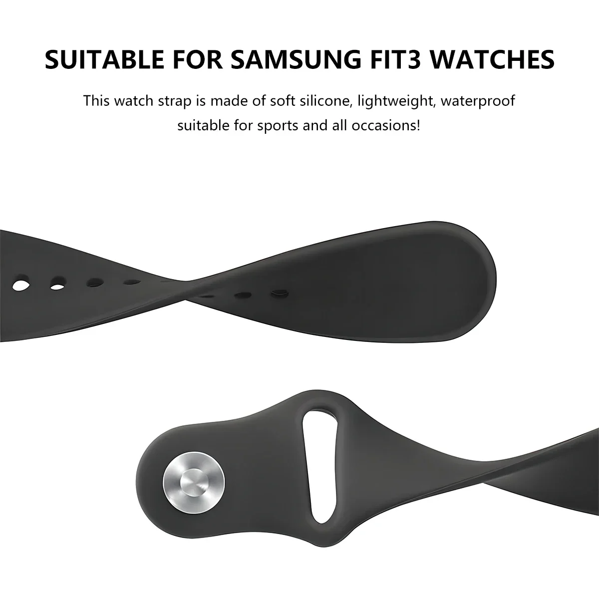 Silicone Sport Strap Bracelet for Galaxy Fit3 – Replacement Band Accessory