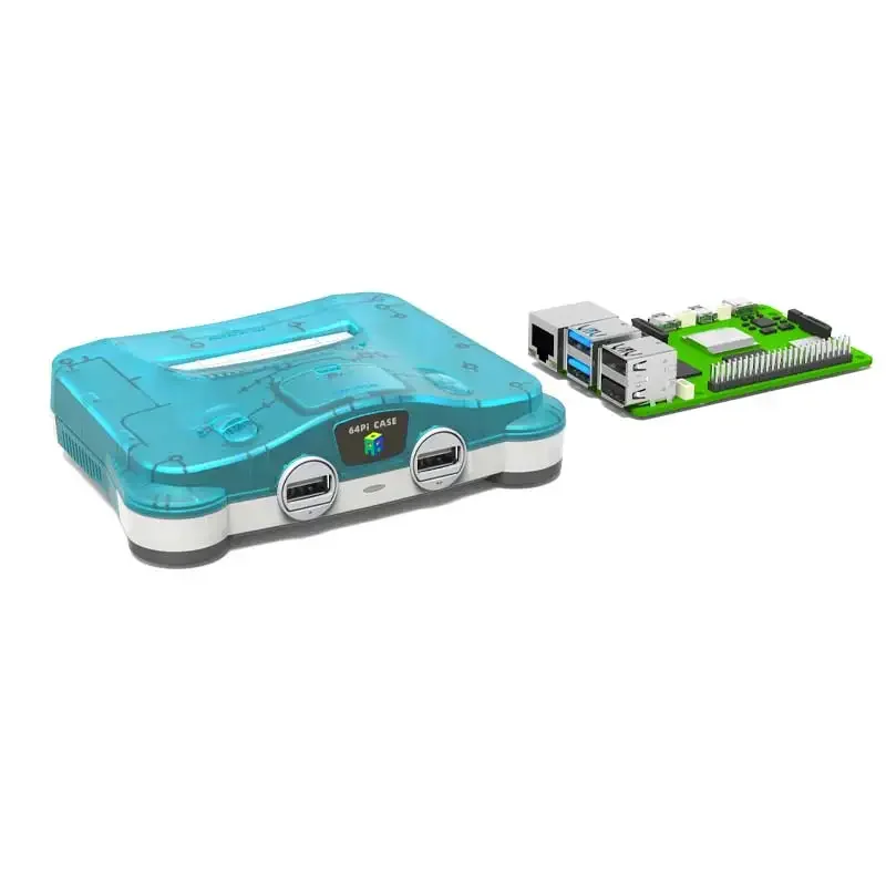 Retroflag N64-Inspired Gaming Case with Dual USB Ports, SD Card Storage, Safe Shutdown and Reset Features