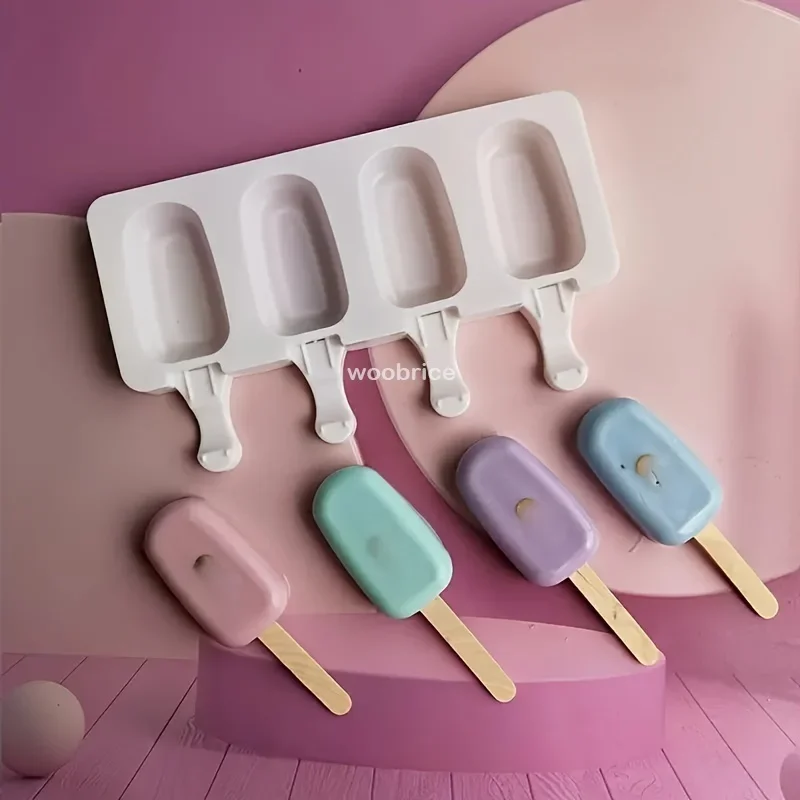 Ice Cream Mold Silicone DIY Chocolate Dessert Popsicle Moulds Tray Ice Cube Maker Homemade Tools Summer Party Supplies