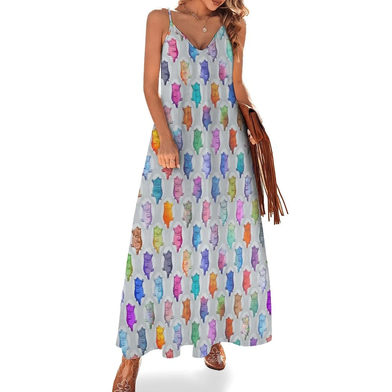 

Dancing Hippos Sleeveless Dress dress Long veiled dresses Dresses for wedding party
